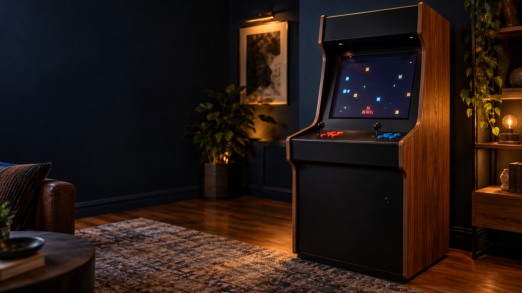 Original arcade cabinet in a games room